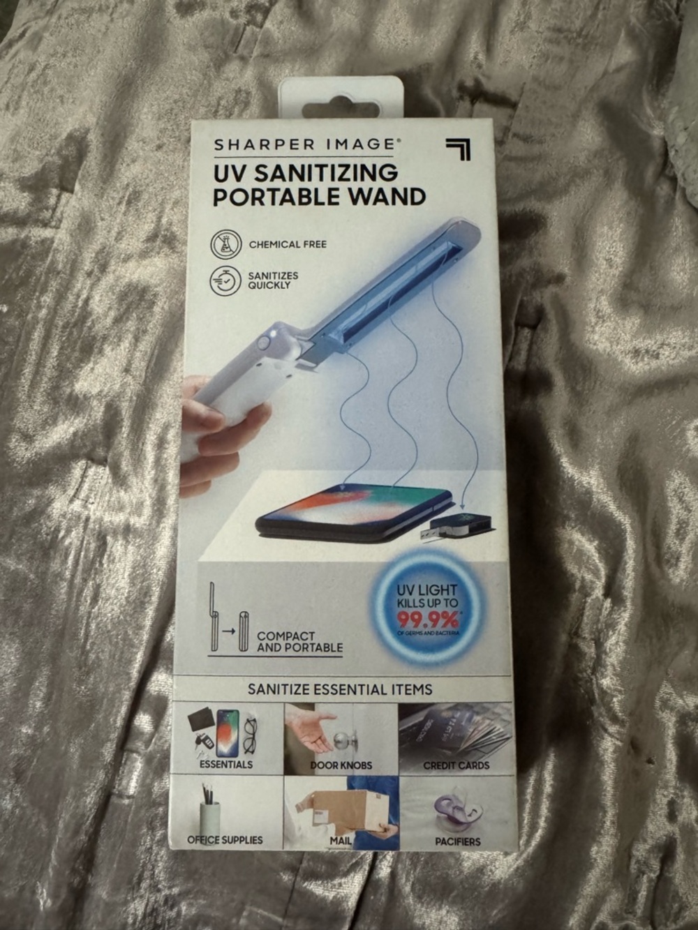Sharper Image White and Blue UV Sanitizing portable Wand